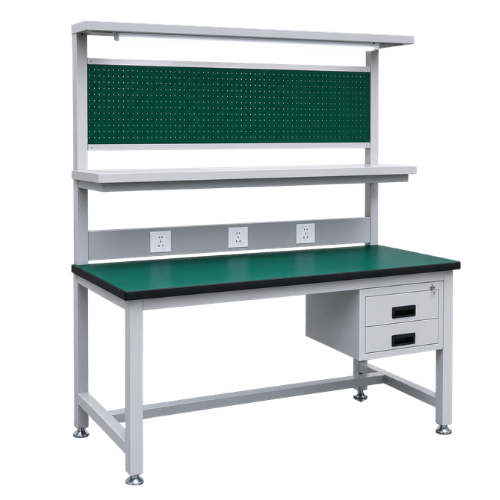Bàn thao tác cơ khí có bảng treo và 2 ngăn kéo CKSG-6214