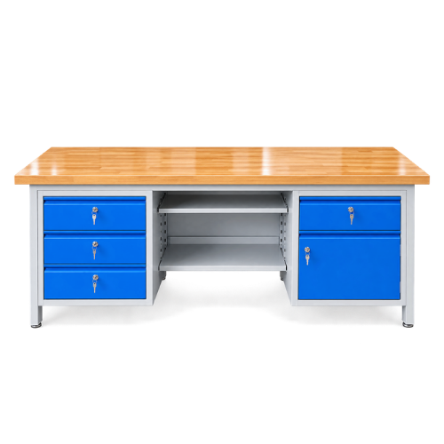 Bàn thao tác cơ khí có tủ và khay chứa dụng cụ CKSG-6209