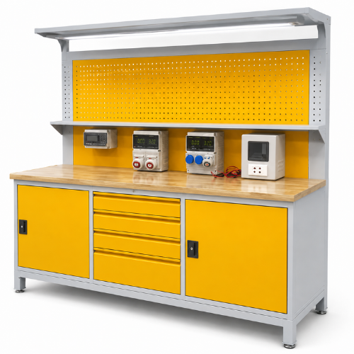 Bàn thao tác kỹ thuật có tủ và bảng treo dụng cụ CKSG-6236