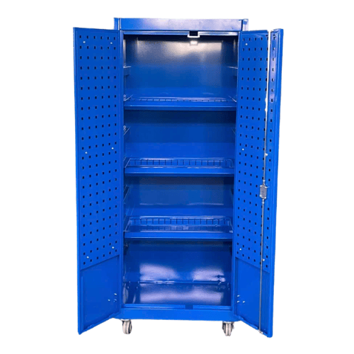 Xe đẩy đồ nghề 2 cánh 3 tầng có bảng treo dụng cụ CKSG-8230
