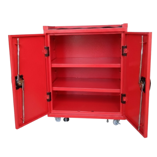 Xe đẩy đồ nghề 3 ngăn có 2 cánh tủ CKSG-8249