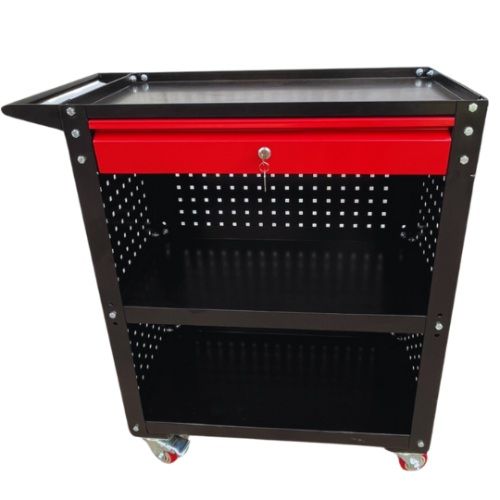 Xe đẩy đồ nghề 3 tầng có ngăn kéo và bảng treo dụng cụ CKSG-8204