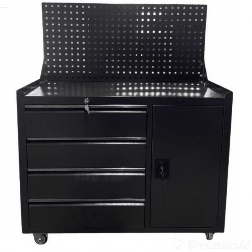 Xe đẩy đồ nghề 4 ngăn kéo 1 cánh tủ có bảng treo CKSG-8225