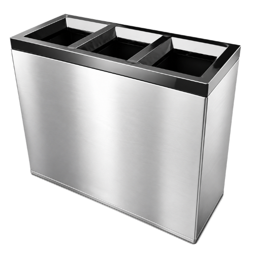 Thùng rác inox 3 ngăn phân loại rác CKSG-5305