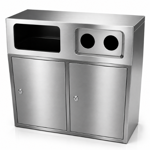 Thùng rác phân loại 2 ngăn inox CKSG-5307