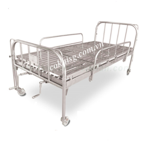 Giường bệnh inox 2 tay quay CKSG-7154