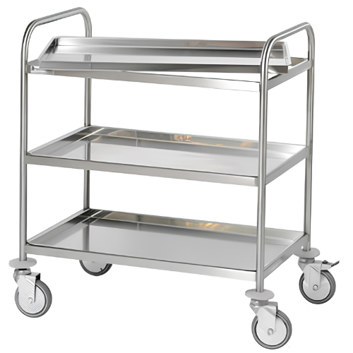 Xe đẩy inox 304 y tế 3 tầng CKSG-7109