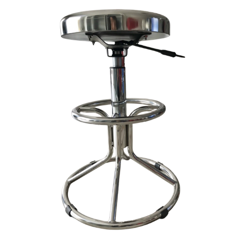 Ghế inox 304 tròn điều chỉnh chiều cao bằng ty hơi CKSG-9109