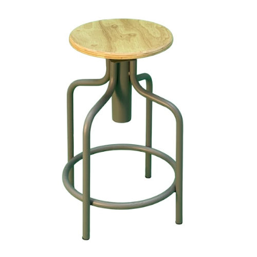 Ghế sắt sơn tĩnh điện mặt gỗ chiều cao cố định CKSG-9122