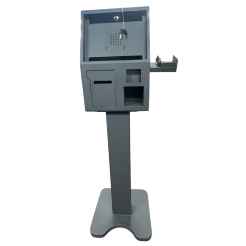 Vỏ kiosk thanh toán có giá đỡ máy POS và máy in CKSG-1020